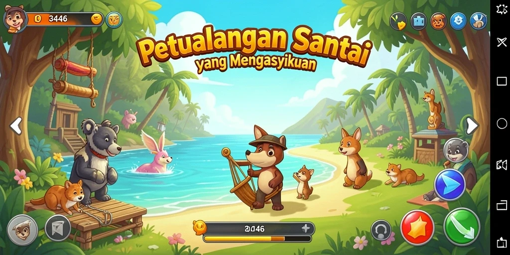 Tampilan menarik gameplay 3446 dengan suasana santai.