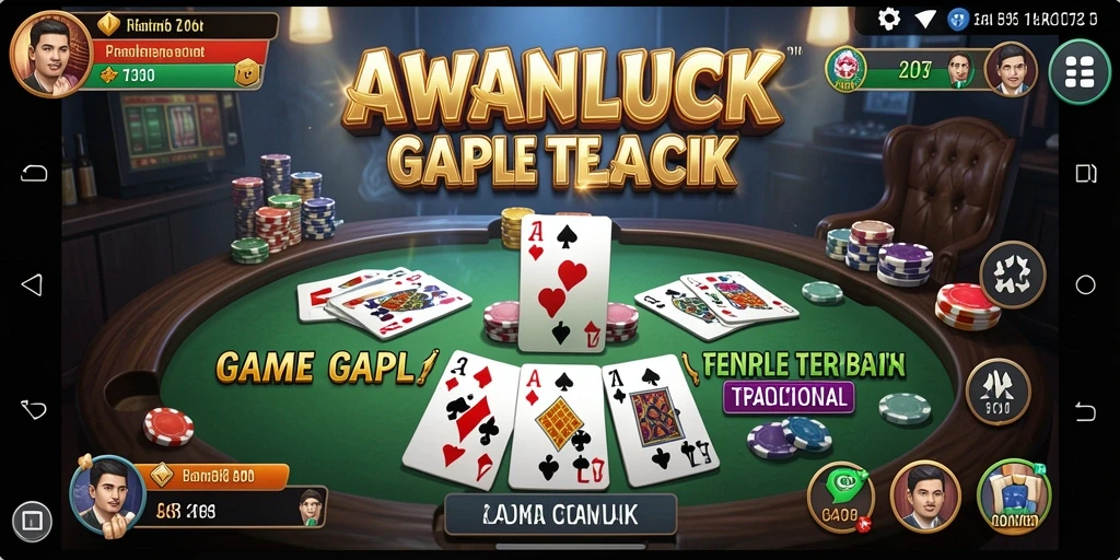 Tangkapan layar gameplay AWANLUCK menunjukkan keseruan permainan Gaple yang mendebarkan.