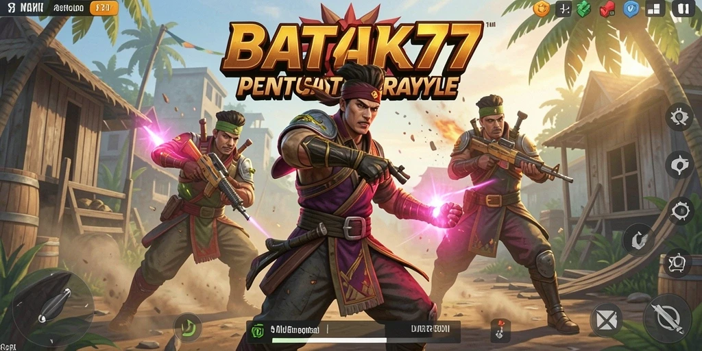 Tangkapan layar menunjukkan aksi intens dalam pertandingan Battle Royale.