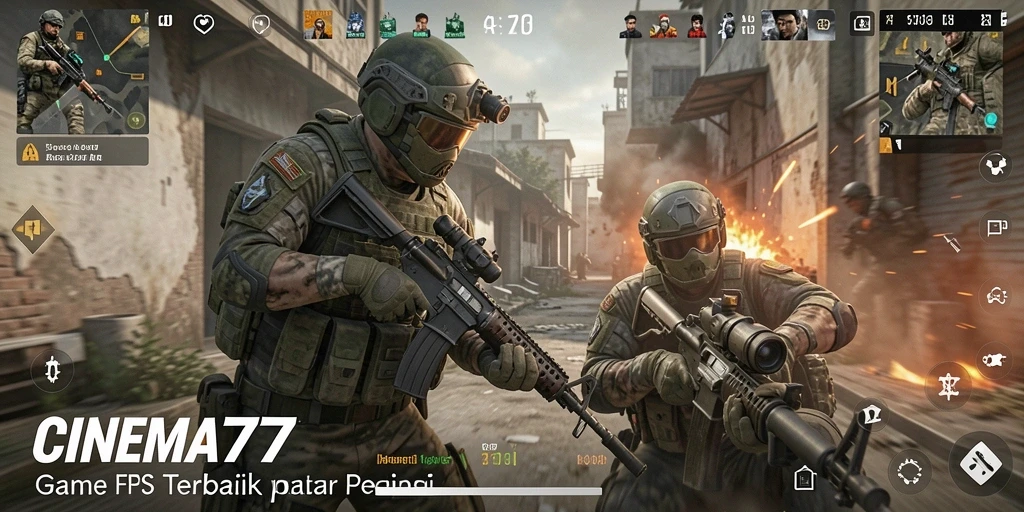 Gameplay intens CINEMA77 dengan grafis menakjubkan di arena pertempuran.
