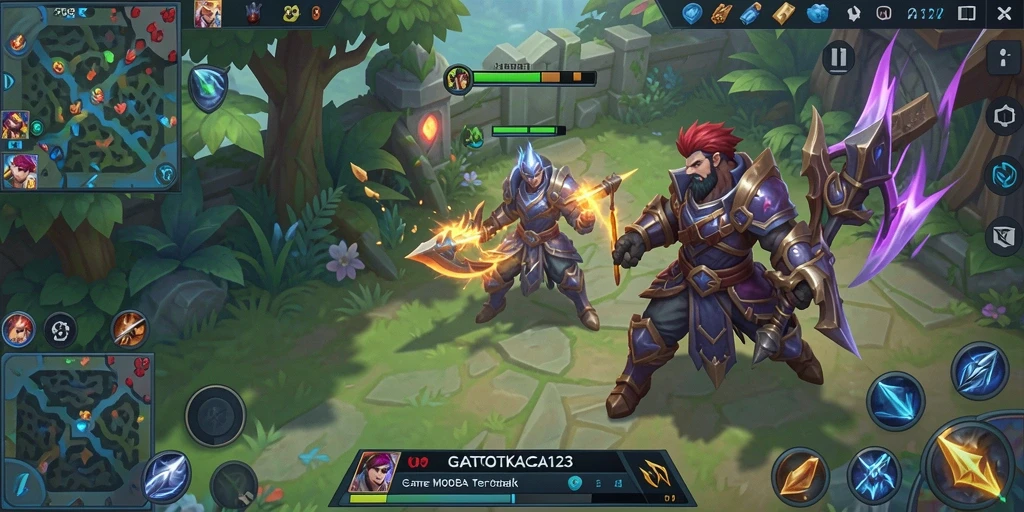 Gameplay seru dalam pertandingan 5v5 di GATOTKACA123.