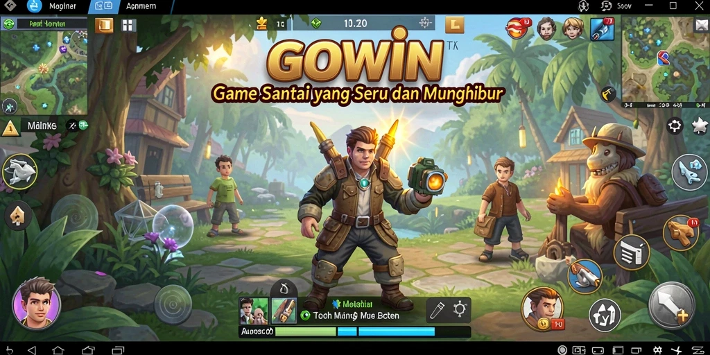 Menampilkan gameplay GOWIN yang penuh warna dan menyenangkan.