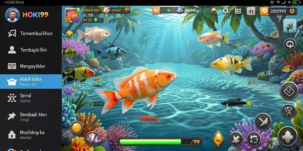 Screenshot gameplay HOKI99, menampilkan aksi menembak ikan yang seru.
