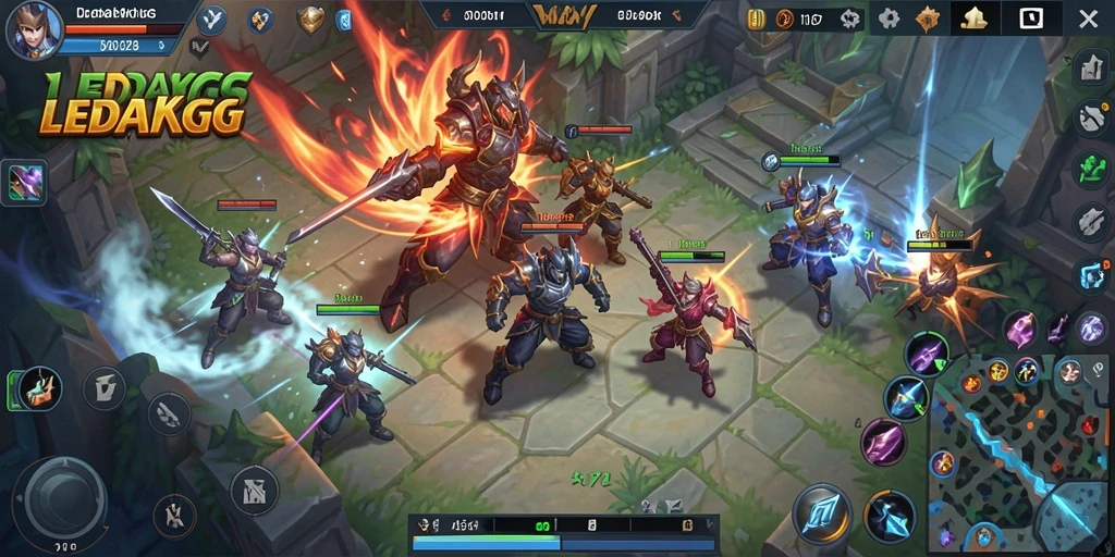Tampilan gameplay seru di dunia MOBA LEDAKGG.