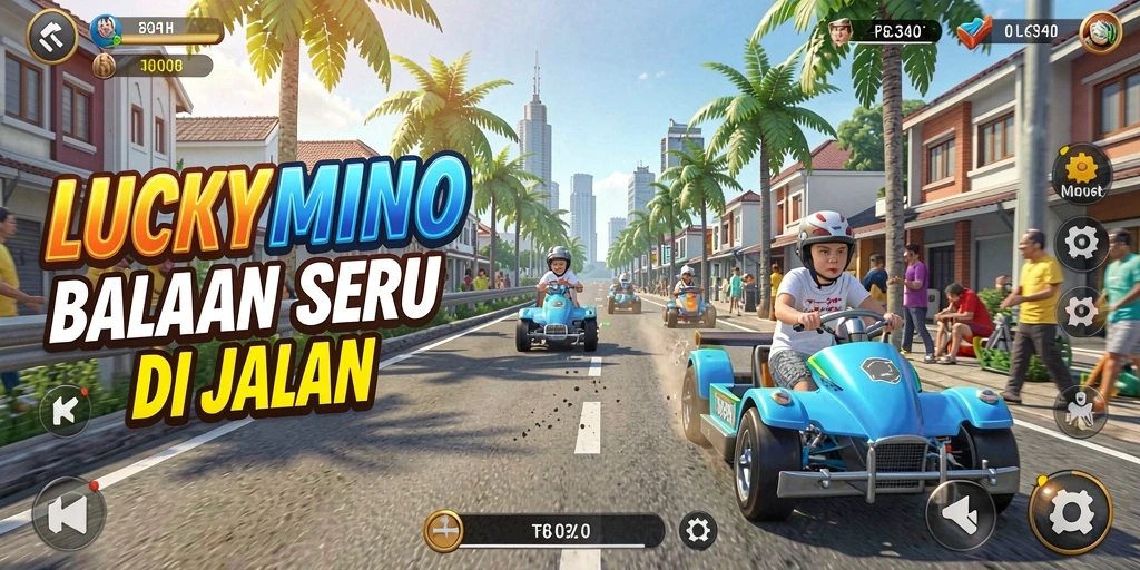 Tampilan gameplay Racing yang intens dan penuh aksi.