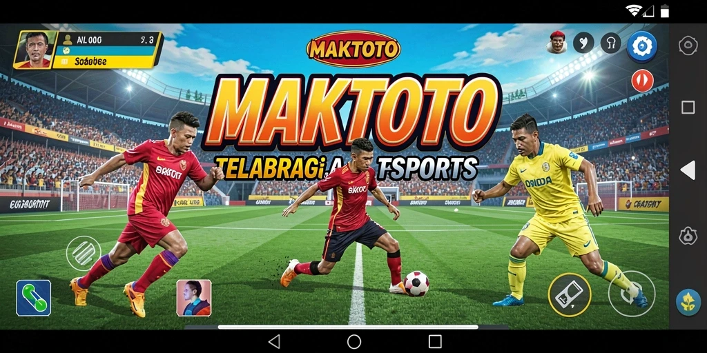 Tampilan layar utama MAKTOTO yang menampilkan serunya permainan olahraga.