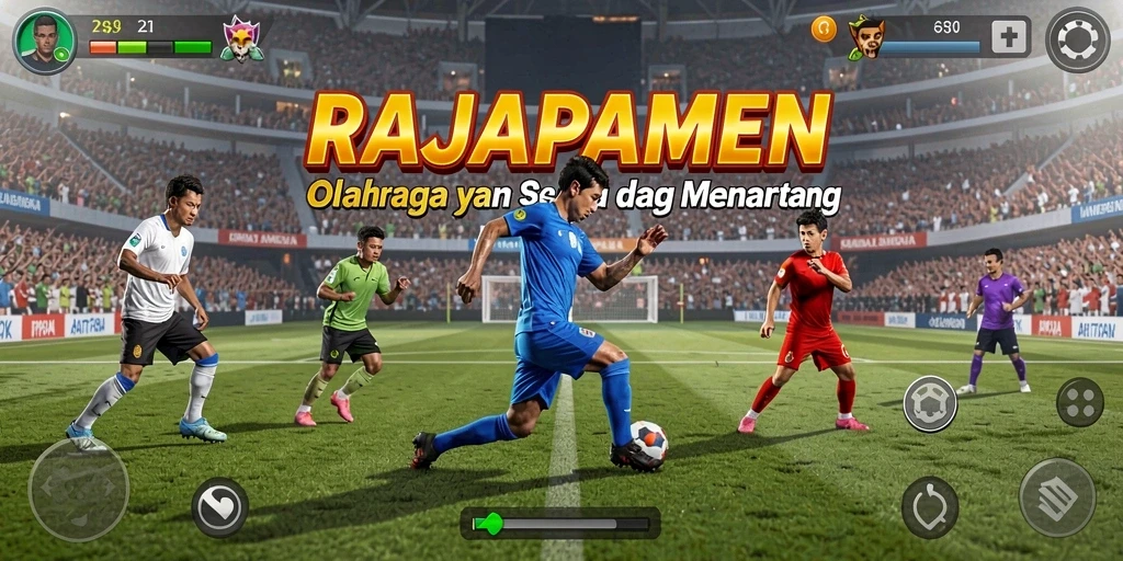 Tampilan gameplay aksi seru dalam RAJAPAMEN.