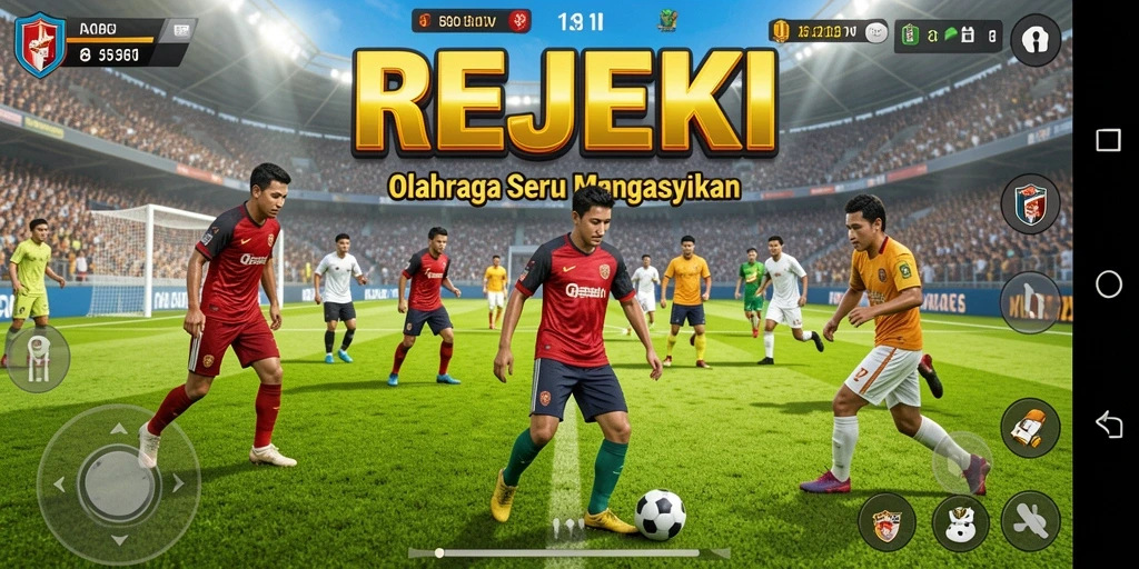 Tampilan gameplay REJEKI yang menarik dan penuh aksi olahraga.