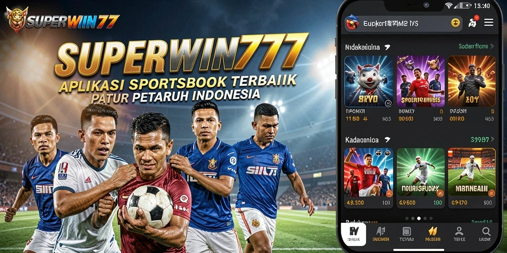 Screenshot utama menunjukkan gameplay taruhan Sportsbook yang menarik.