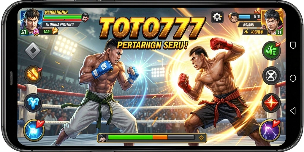 Tampilan gameplay pertarungan yang mendebarkan di TOTO777.