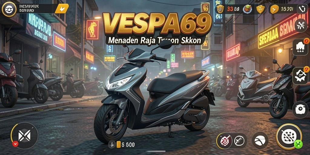 Gambaran menarik gameplay VESPA69 dengan skuter Vespa.