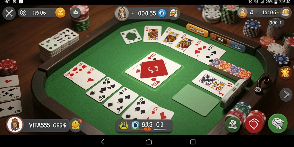 Tampilan gameplay Gaple yang menarik di VITA555.