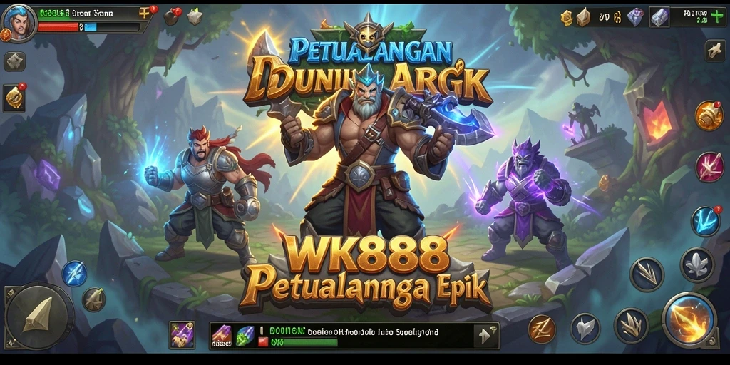 Tampilan gameplay epik dari permainan ARPG WK888.